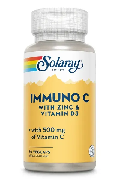 Zinc si Vitamina D3 Immuno C Solaray, 30 capsule, Secom