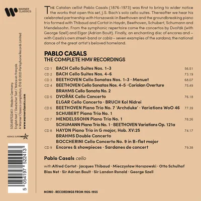 Pablo Casals: The Complete HMV Recordings 1926-1955