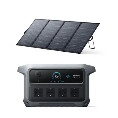 Kit stație de alimentare Anker SOLIX C2000 Gen 2 cu panou solar bifacial 400 W