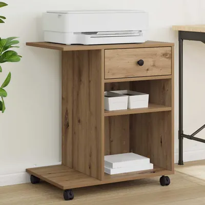 vidaXL Suport pentru imprimantă Stejar artizanal 60 x 40 x 68,5 cm