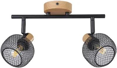Spot dublu Rabalux - Grendel 3128, IP20, E14, 2 x 40W, 230V, negru mat