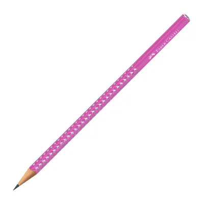 Creion fara guma, Sparkle 2026, mina B, Faber-Castell, electric fuchsia