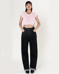 Blugi dama tip Barrel Nina Carter Negri YY307-8 M8