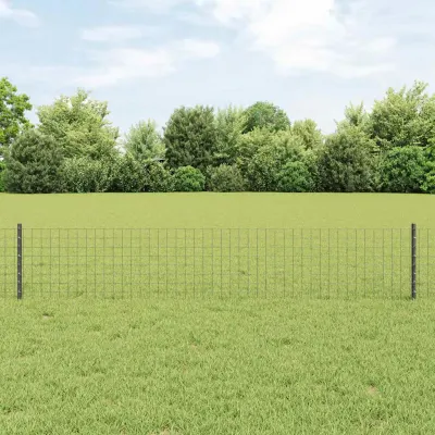 vidaXL Stâlp de gard încorporat 5 buc. Gri 80 cm