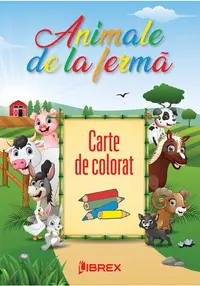 Animale de la ferma. Carte de colorat