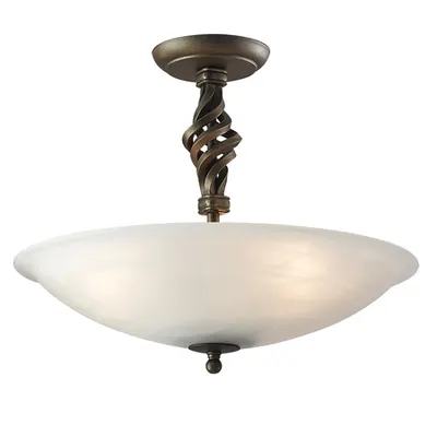 Plafoniera Pembroke 3 Light Semi-Flush – Black/Gold