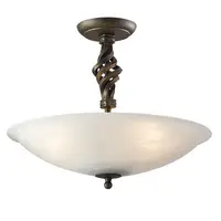 Plafoniera Pembroke 3 Light Semi-Flush – Black/Gold