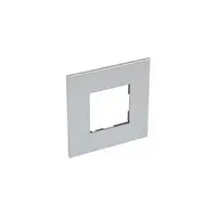 French and German standard plate versiune patrata 2 module - soft alu
