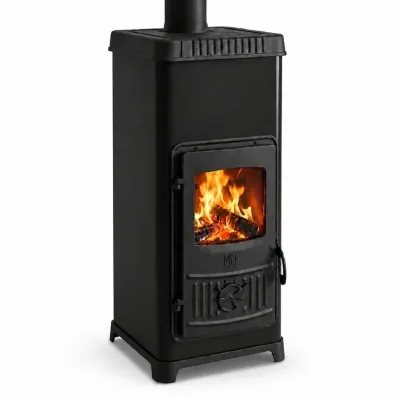 Soba de fonta + plita DONA Negru 7-9 kW, 81,9%, A+