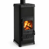 Soba de fonta + plita DONA Negru 7-9 kW, 81,9%, A+