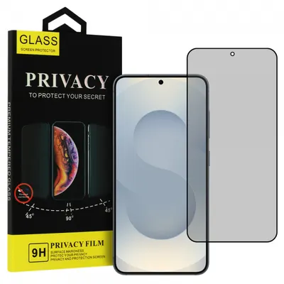 Folie de protectie Ecran Privacy OEM Shield Screen pentru Samsung Galaxy S25 S931, Sticla Securizata, Full Glue