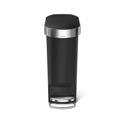 Cos de gunoi Slim 40 l, negru, otel inoxidabil, soft close Simplehuman