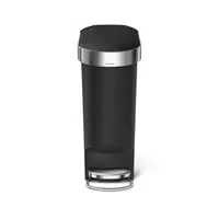 Cos de gunoi Slim 40 l, negru, otel inoxidabil, soft close Simplehuman
