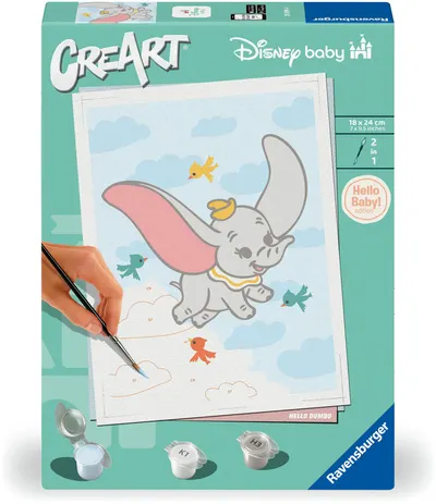 Set de pictură pe numere Ravensburger CreArt -Micul Dumbo
