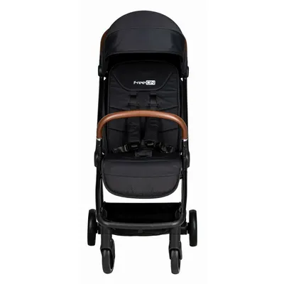 Carucior sport FreeON Bold, pliabil automat, roti cu suspensii, de la nastere pana la 22 kg, cu spatar reglabil in 3 pozitii, Black