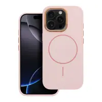 Husa cu Magsafe pentru iPhone 15 Pro Max, Frame Mag Cover, Roz Pudra Engros