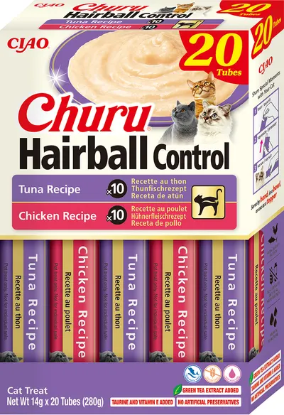 Churu Cat Varieties Hairball Recompense Cremoase cu Pui si Ton 20 Buc