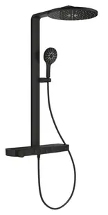 Sistem de dus Grohe SPA Aqua Pure, aparent, termostat, 360 mm, 3 functii, mat, negru, 101680KF00