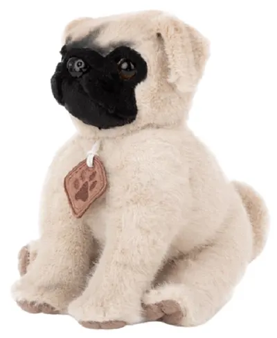 Jucărie de pluș Amek Toys - Pug, 20 cm