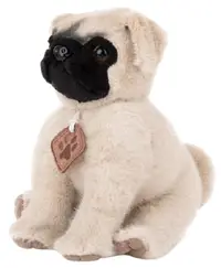 Jucărie de pluș Amek Toys - Pug, 20 cm
