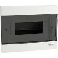 Tablou cu montaj incastrat Easy9EU 1x8 Module, usa fumurie, cu 2 blocuri terminale Schneider EZ9EUA108