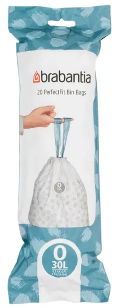 Sac de gunoi Brabantia - PerfectFit, mărimea O, 30 l, 20 buc