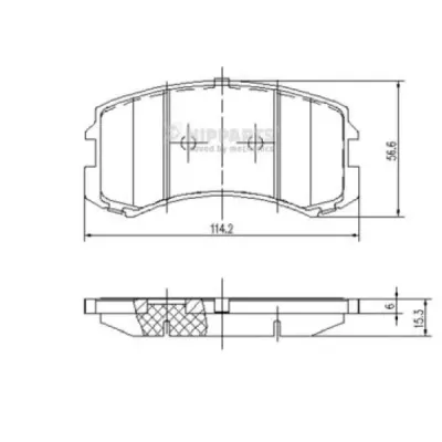 Set placute frana, frana disc NIPPARTS J3605048