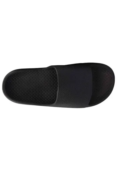 Slapi de plaja negru - talpa stabila - bareta lata - spuma EVA