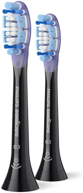 Capete de rezervă Philips Sonicare - Îngrijire premium a gingiilor HX9052/88 G3 Periuțe negre - 2 buc.