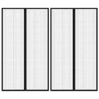 Gossi perdele de usa anti-insecte cu magnet, 2 buc., negru, 200x80 cm