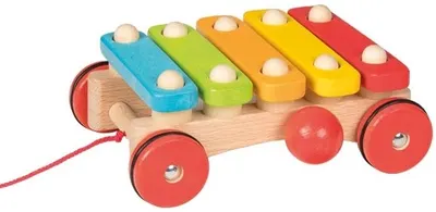 Instrument muzical pentru copii Goki - Xilofon, cu roti
