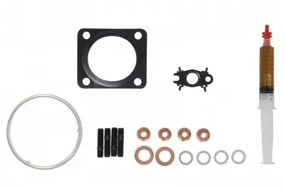 Set montaj turbocompresor (cu garnituri) potrivit ABARTH 500 595 695, 500C 595C 695C; ALFA ROMEO GIULIETTA, GIULIETTA HATCHBACK, MITO; FIAT 500X, BRAVO II, PUNTO, PUNTO EVO 1.4 07.08