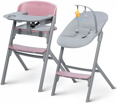 Set scaun de masa si sezlong KinderKraft - Livy and Calmee, Roz