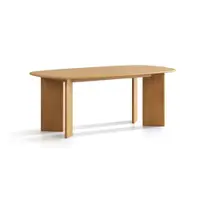 Masă de dining din lemn de stejar 100x200 cm Charlotte – Micadoni