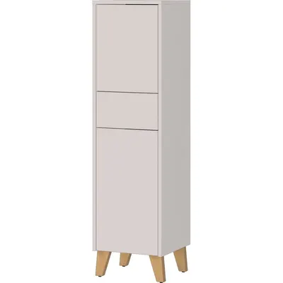 Dulap de baie crem înalt cu aspect mat 33x123 cm Arnea – Germania