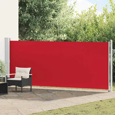 vidaXL Copertină laterală retractabilă de terasă, roșu, 600 x 160 cm