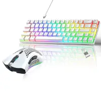 Pachet Gaming Timebox, Red Swtich, 60%, Wireless, Tastatura Mecanica Gaming, Alb - Default Title