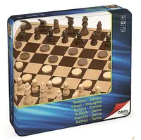 Set șah și table Cayro – 25.5 x 25.5 cm, în cutie metalică