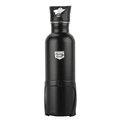 Sticla de apa portabila 750 ml din inox cu suport, pentru sport si bicicleta