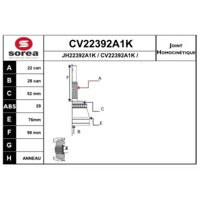 Set articulatie, planetara EAI CV22392A1K