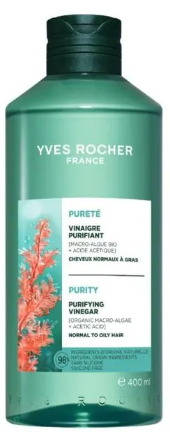 Yves Rocher Purity Ser detoxifiant pentru păr cu oțet, 400 ml