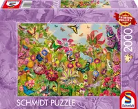 Puzzle Schmidt din 2000 piese - Grădină fermecătoare de fluturi