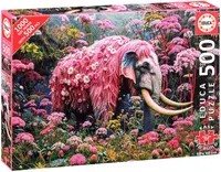 Puzzle Educa din 500 piese - Elefant cu motive florale