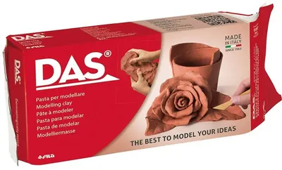 Argila cu auto-uscare DAS Terracotta - Maro, 500 g