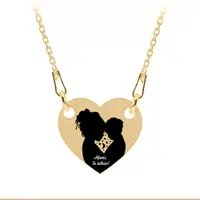 Abby - Colier personalizat mama si copilul iubire infinita din argint 925 placat cu aur galben 24K