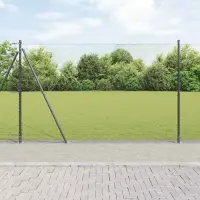 vidaXL Gard hexagonal cu bază din beton 50 x 1,4 m Gri Plasă