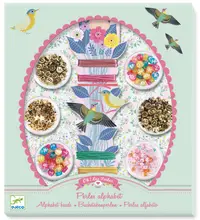 Set creativ Djeco Alphabet Beads St1 - Creaza bijuterii