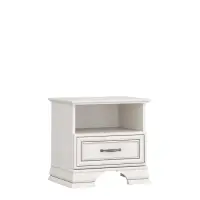 Noptiera cu 1 sertar TIFFANY II, crem fineline, 49x37x47,9 cm