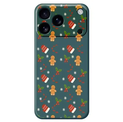 Husa Turta dulce si Manusi, Pentru iPhone 17 Pro, Protectie camera, Silicon, Verde Engros