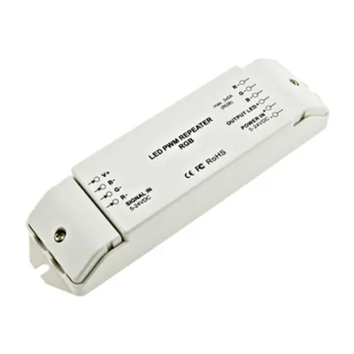 Repeater PWM RGB LED, 3x5A, 180W/12V, 360W/24V